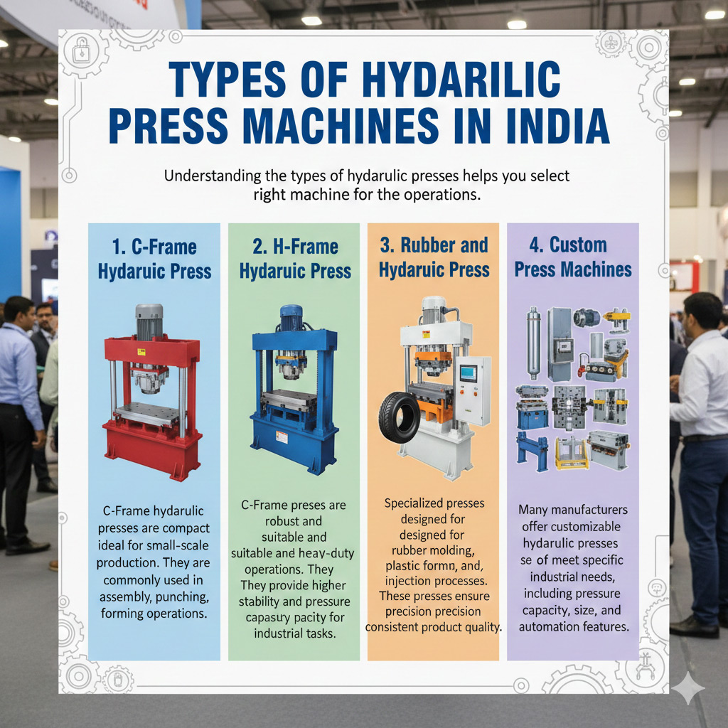 Types of Hydraulic Press Machines in India